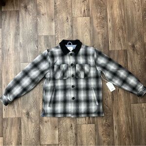 Katin Charlie Wool Blend Plaid Button Down Flannel Jacket Men’s Size SM